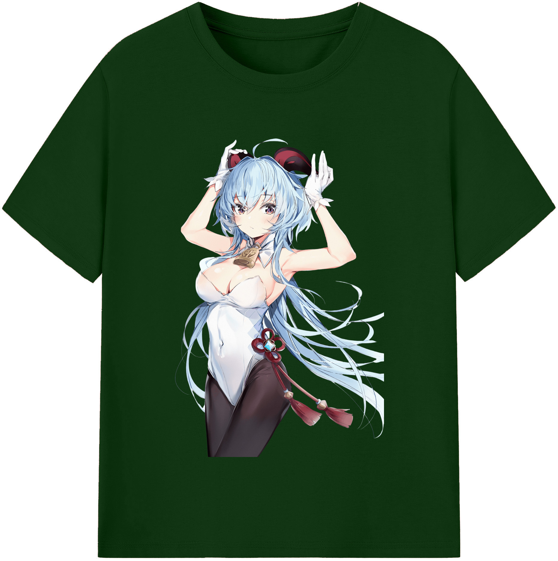 げんし神 甘雨 かんう genshin Ganyu 綿100％半袖Tシャツ（フロントプリント）